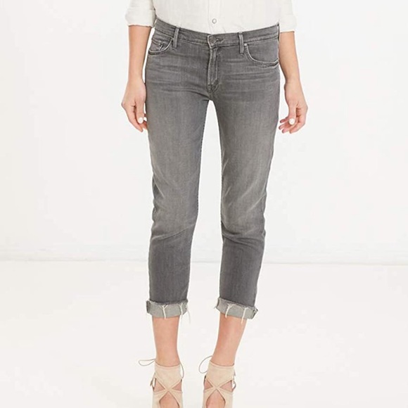 MOTHER Denim - MOTHER The Dropout Boyfriend Ankle Fray NWOT